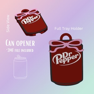 Dr P with Bow Can opener | Digital 3MF + STL File | Pre-Colored Multi-Color Print