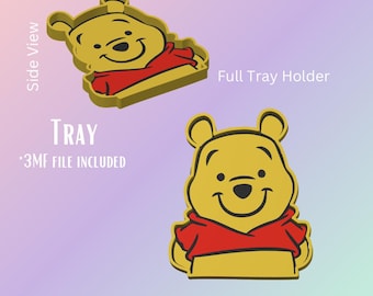 Cute Silly Bear Tray | 3D Print Digital File | Pre-Colored 3MF + STL | AMS Ready | Cute Catchall Tray