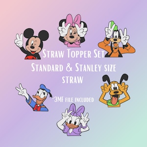 Peace Set* Sugrörstoppare STL-fil | 3D-utskriftsmuggtillbehör | Passar Stanley- och standardsugrör