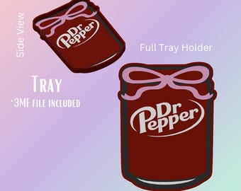 Dr P with Bow Tray | 3D Print Digital File | Pre-Colored 3MF + STL | AMS Ready | Cute Catchall Tray