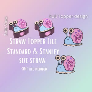 Gary* Straw Topper 3D-Print File | Fits Standard & Stanley Straws | Pre-Colored 3MF