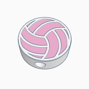 Volleyball  Straw Topper STL