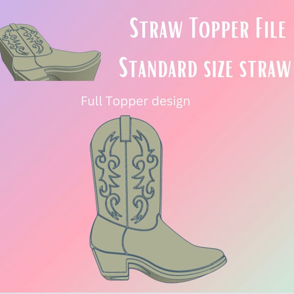 Cowboy boot Topper Straw topper STL