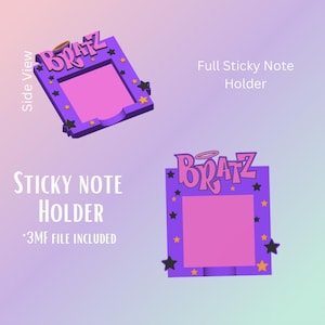 Sassy Doll Sticky Note Inhaber STL-Datei | Niedlicher Schreibtisch Organizer | 3D gedrucktes Büro Dekor