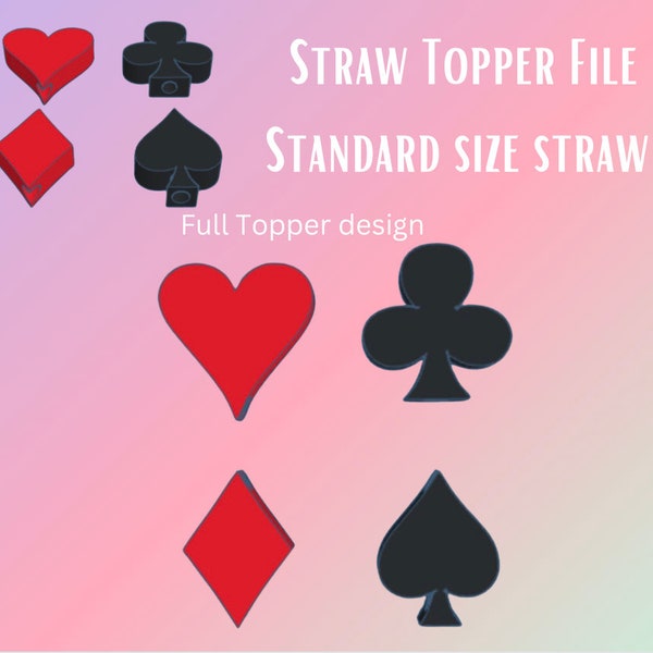 Play cards toppers Straw topper STL