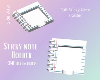 Uchwyt na notatki samoprzylepne w formacie STL | Uroczy organizer na biurko | Dekoracja biurowa drukowana w 3D