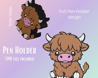 Highland Pen Holder Digital File | Pre-Colored 3MF File
