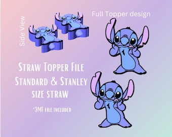 626 Straw Topper 3D-Print File | Fits Standard & Stanley Straws | Pre-Colored 3MF