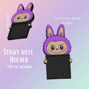 Cute Monster Note Holder STL File | Cute Desktop Organizer | 3D Printed Office Decor