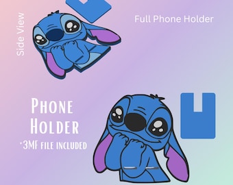 Sweet Alien Phone Stand | 3D Printed Phone Holder | Desk & Bedside Accessory | Pre-Colored 3MF