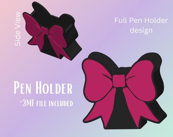 Bow Pen Holder Digital File | Pre-Colored 3MF File