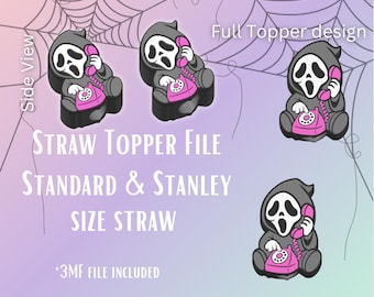 Dont Hang Up Straw Topper 3D-Print File | Fits Standard & Stanley Straws | Pre-Colored 3MF