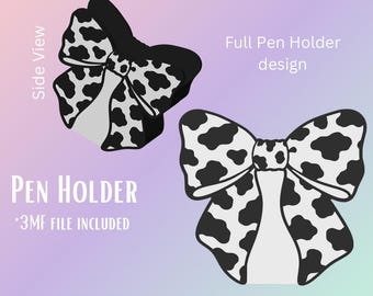 Cow Bow Pen Holder Digital File | Pre-Colored 3MF File