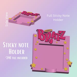 Sassy Dollz Sticky Note Holder STL File | Cute Desktop Organizer | 3D Printed Office Decor