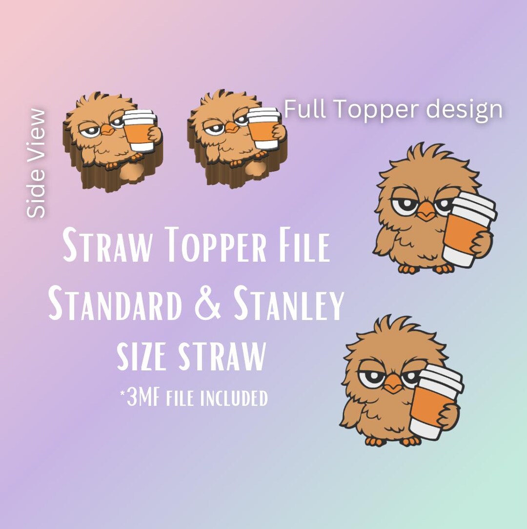 Grumpy Coffee* Straw Topper 3d-print File | Fits Standard & Stanley ...