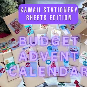 Calendario dell'avvento economico Fogli di cancelleria kawaii - 24 giorni Kawaii Korean Morandi Stationery