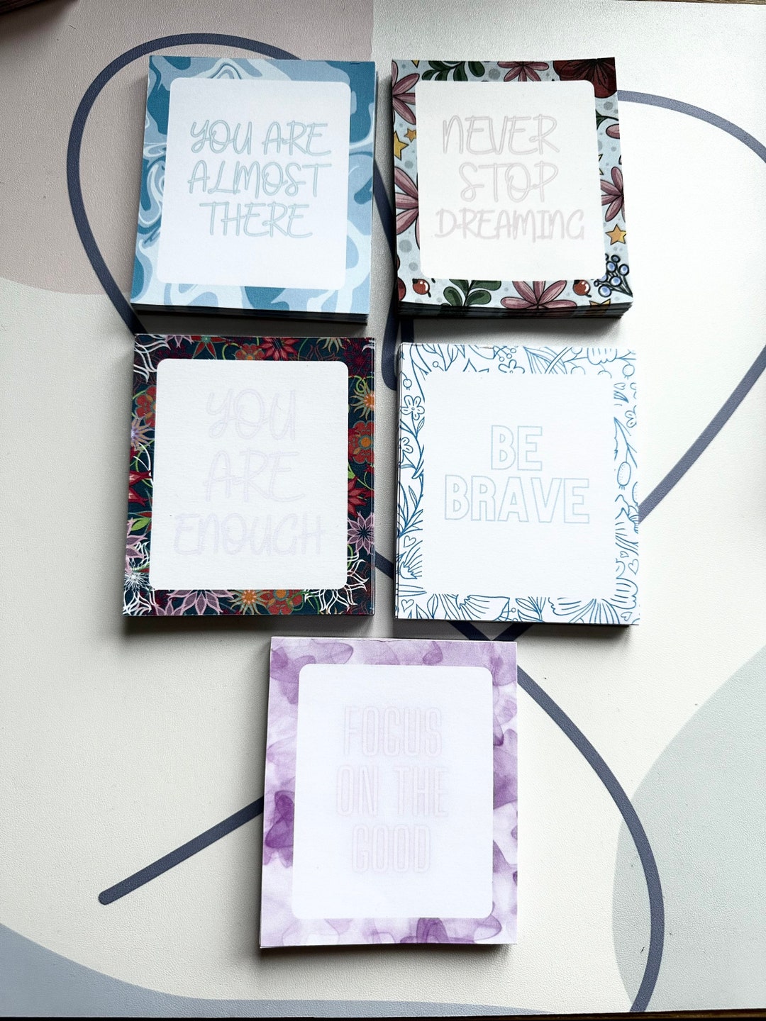 Spring Notepads 5pads/set Nature Spring Sticky Note Pad, Memo Pad for School and Office ...