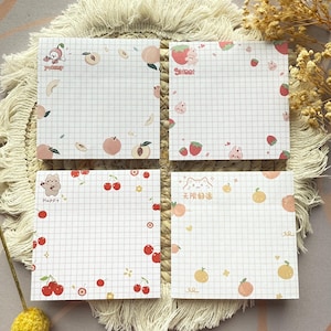 Set di simpatici blocchi di promemoria adesivi a forma di gatto, blocchi di promemoria a forma di cartone animato, note a forma di animali kawaii, note adesive coreane, regalo per amanti dei gatti, cancelleria per gatti