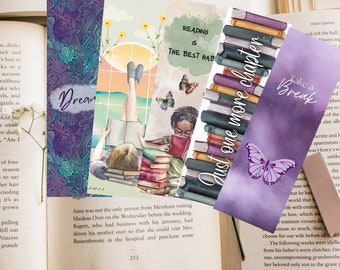 Dreamland Bookmark Set or Individual, Matte Bookmark, Cute Bookmark