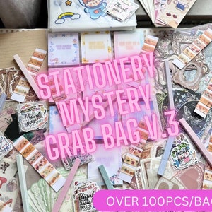 Mystery Kawaii Stationary Korean Memo Grab Bag V.3 | Scrapbooking / journaling Memo Bag | Penpal and  Scrapbooking supplies