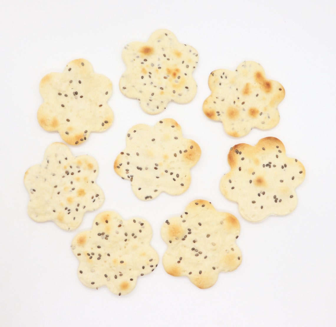 VEGAN chia seed flower crackers | Etsy