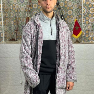 Berber Warm Jacket, Winter Jacket, Bohemian Style, Moroccan Jacket, Handmade Jacket, Vintage Hoodie, Soft Jacket, Cozy Jabador