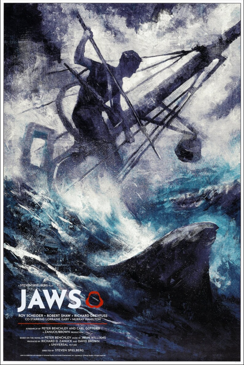 Jaws, 4 Digital Downloadable Printable Movie Posters - Etsy