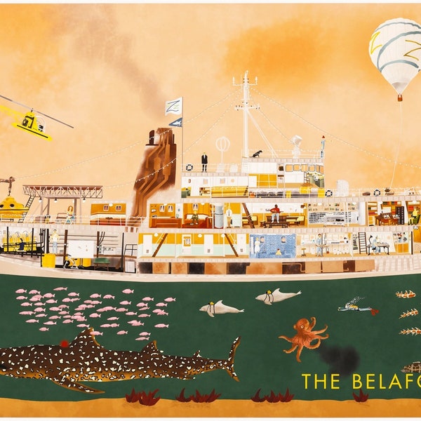 The Life Aquatic with Steve Zissou, digital herunterladbare druckbare Filmposter