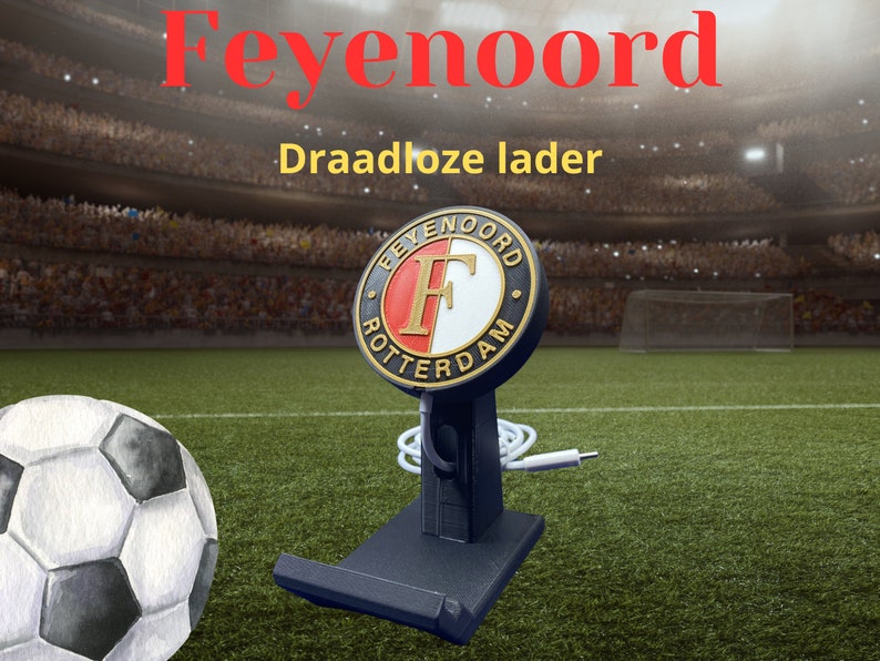 Laad de Feyenoord Magie: Draadloze Lader met Ongekende Trots voor Iedere Telefoon afbeelding 1