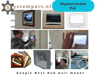 Muurinbouwkit voor Google Nest Hub 2de Gen - Versie 12  (With PLA Color frame finish)(Fysiek Product)