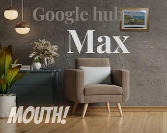 Stijlvolle Muurinbouwkit Google Nest Hub & Hub MAX met Unieke Speakeropening in Mondvorm (Fysiek Product)