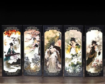 Uralte chinesische Gemälde Tischdekoration Flip Open Partition Board als Dekoration oder als Geschenke oder Geschenke