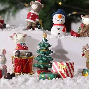Christmas Themed Miniature Figurine Mini Doll Collectibles Table decoration housewarming