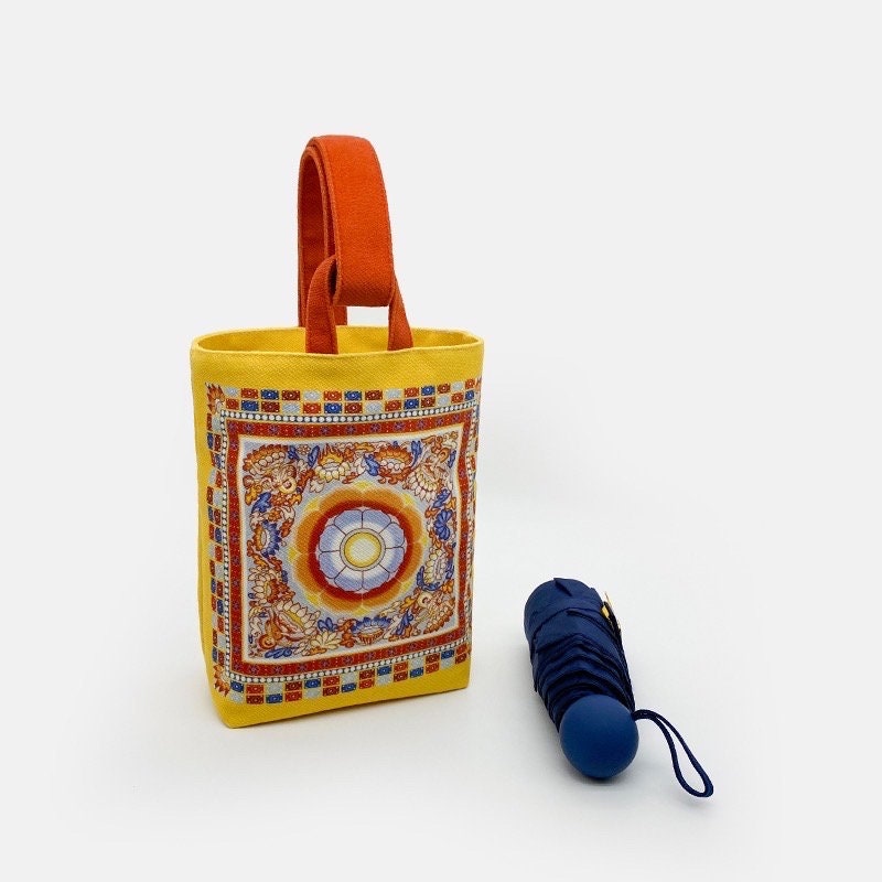 Chinese Themed Dunhuang Caisson Buddha Building Logo Canvas Bag Bucket ...