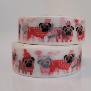 Dog Washi tape, Scrapbooking, 10m length/15 mm wide, Full roll