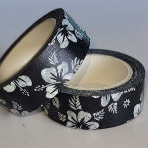 Floral Washi tape, Scrapbooking, 10m length/15 mm wide, 1 Full roll