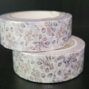 Neutral leaves Washi tape, Scrapbooking, 10m length/15 mm wide, 1 Full roll