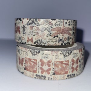 Butterfly Washi tape, Scrapbooking, 10m length/15 mm wide, 1 Full roll