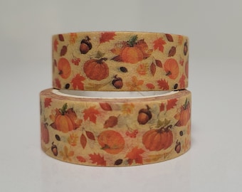 Fall Washi-tape, Scrapbooking, 5 m lang/15 mm breed, 1 volle rol