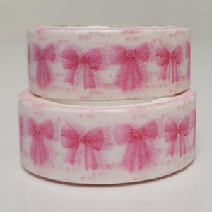 Pink Bow Washi tape, Scrapbooking, 5m length/1.5cm wide, 1 Full roll