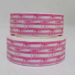 Pink Bow Washi tape, Scrapbooking, 5m length/1.5cm wide, 1 Full roll