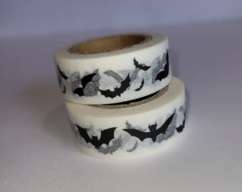 Bats Washi tape, Scrapbooking, 10m length/15 mm wide, Full roll