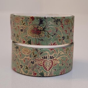 Ruban adhésif floral Washi, Scrapbooking, 2 m de long / 15 mm de large, 1 rouleau complet