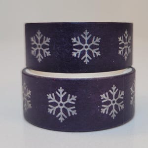 Snowflake Washi tape, Scrapbooking, 2m length/15 mm wide, Full roll