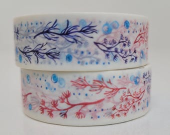 Ocean themed Washi tape, Scrapbooking, 10m length/15 mm wide, 1 Full roll