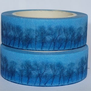 Evening trees Washi tape, Scrapbooking, 10m length/15 mm wide, 1 Full roll