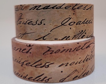 Vintage Schrift Washi Tape, Scrapbooking, 2 m Länge/15 mm Breite, ganze Rolle