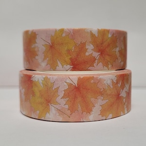 Fall Leaves washi tape, Scrapbooking, 10m length/15 mm wide, Full roll