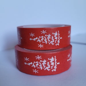 Christmas Washi tape, Scrapbooking, 10m length/15 mm wide, Full roll