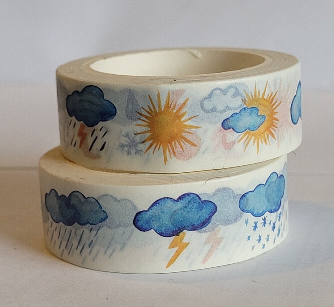 Pattern Weather Tape Weather Themed Washi Tape, Scrapbooking, 10m Length/15 Mm Wide, 1 Full ...